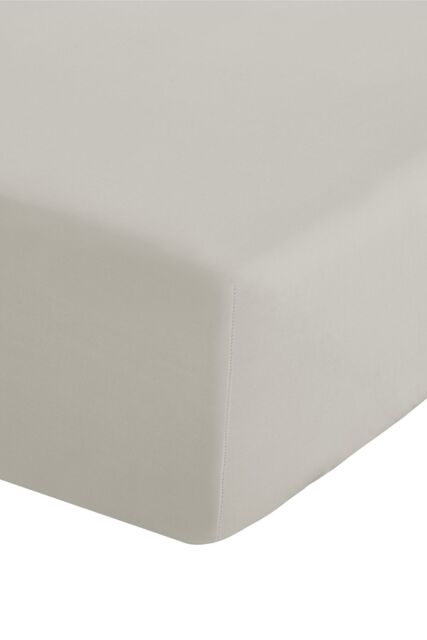 Catherine Lansfield 'Easy Iron Percale' Combed Polycotton 35cm Depth Sheet in Cream - Size: King Fitted - image 1