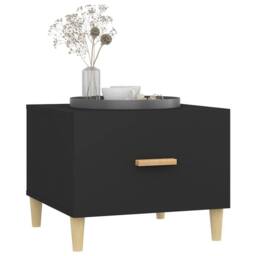 Berkfield Home Sturdy Coffee Tables 2 pcs Black 50x50x40 cm Engineered Wood - Size: 50 x 50 x 40 cm - thumbnail 5