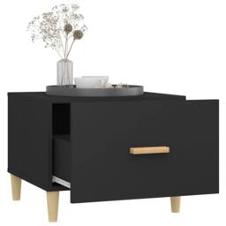 Berkfield Home Sturdy Coffee Tables 2 pcs Black 50x50x40 cm Engineered Wood - Size: 50 x 50 x 40 cm - thumbnail 6