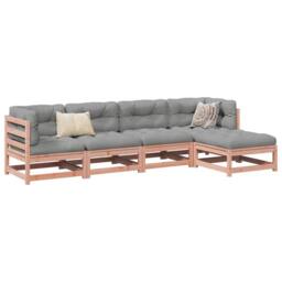Berkfield Home 5 Piece Garden Sofa Set Solid Wood Douglas Fir in Brown - thumbnail 1