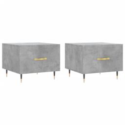 Berkfield Home Coffee Tables 2 pcs Concrete Grey 50x50x40 cm Engineered Wood - Size: 50 x 50 x 40 cm - thumbnail 2