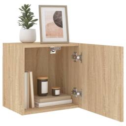 Berkfield Home TV Wall Cabinets 2 pcs Sonoma Oak 40.5x30x40 cm Engineered Wood in Tan - thumbnail 5