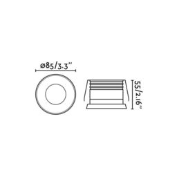 Netlighting Gas 1 Light Round Recessed Spotlight White GU10 - thumbnail 2