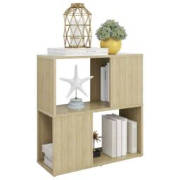 Berkfield Home Book Cabinet Sonoma Oak 60x24x63 cm Engineered Wood in Light Tan - Size: 60 x 24 x 63 cm - thumbnail 5