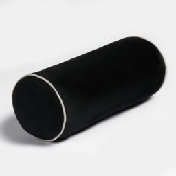 OHS Matte Velvet Filled Bolster Cushion Scatter Throw Pillow in Black - thumbnail 6