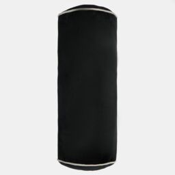 OHS Matte Velvet Filled Bolster Cushion Scatter Throw Pillow in Black - thumbnail 4