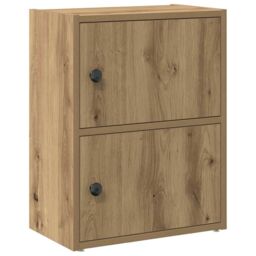 Berkfield Home Bookcase Artisan Oak 40x24x52 cm Engineered Wood in Brown - Size: 40 x 24 x 52 cm - thumbnail 2