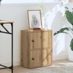 Berkfield Home Bookcase Artisan Oak 40x24x52 cm Engineered Wood in Brown - Size: 40 x 24 x 52 cm - thumbnail 3