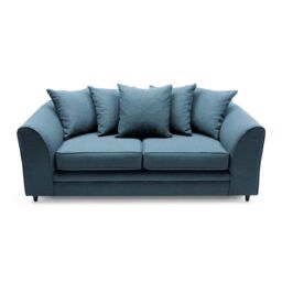 Abakus Direct Darcy 2 Seater Sofa in Smart Linen Fabric 4 colours in Teal - thumbnail 5
