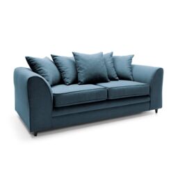 Abakus Direct Darcy 2 Seater Sofa in Smart Linen Fabric 4 colours in Teal - thumbnail 2