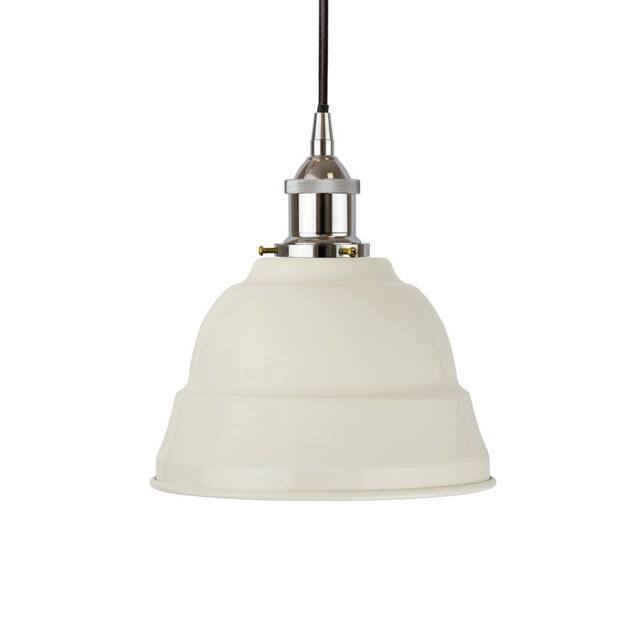 SE Home Clay White Lincoln Pendant Light - Nickel - Black Round - image 1
