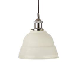 SE Home Clay White Lincoln Pendant Light - Nickel - Black Round - thumbnail 1