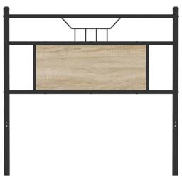 Berkfield Home Headboard Sonoma Oak 90 cm Engineered Wood & Steel in Brown - thumbnail 4