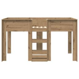 Berkfield Home Bunk Bed for Kids Artisan Oak 100 x 200 cm Engineered wood in Brown - thumbnail 5