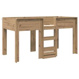 Berkfield Home Bunk Bed for Kids Artisan Oak 100 x 200 cm Engineered wood in Brown - thumbnail 4