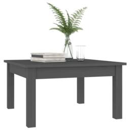 Berkfield Home Beautiful Coffee Table Grey 55x55x30 cm Solid Wood Pine - Size: 55 x 55 x 30 cm - thumbnail 1