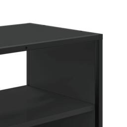 Berkfield Home TV Cabinet Black 100x31x39.5 cm Engineered Wood & Metal - thumbnail 7