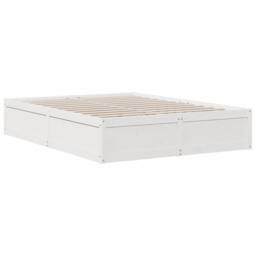 Berkfield Home Bookcase Bed without Mattress White 150x200cm Solid Wood Pine - Size: 150x200 cm - thumbnail 8