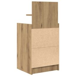 Berkfield Home Bedside Cabinets with 2 Drawers 2 pcs Artisan Oak 38x34x80 cm in Brown - Size: 38 x 34 x 80 cm - thumbnail 9