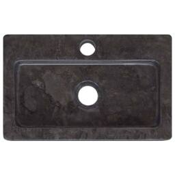 Berkfield Home Sink Black 38x24x6.5 cm Marble - thumbnail 7