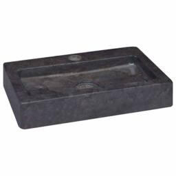 Berkfield Home Sink Black 38x24x6.5 cm Marble - thumbnail 3