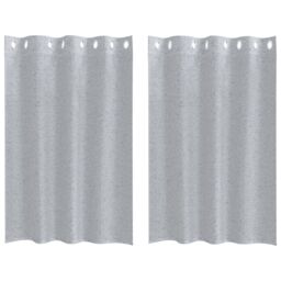 Berkfield Home Curtains with Curtains 2 pcs Dark gray 140 x 140 cm Polyester in Grey - thumbnail 2