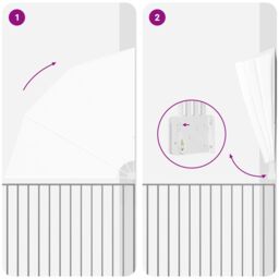 Berkfield Home Balcony Privacy Screen Folding Manual White 210 x 210 cm Fabric - thumbnail 8