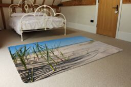 Benjamin Tate Design Grass In The Sand Dunes With The Lake In The Background Designer Rug in Natural - Size: Large - thumbnail 3
