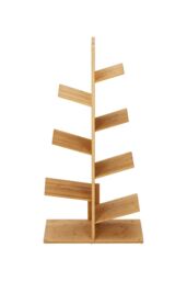 H&O Direct 7-Tier Free Standing Wooden Tree Shaped Book Shelves in Brown - thumbnail 3