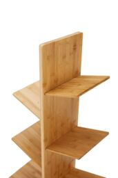 H&O Direct 7-Tier Free Standing Wooden Tree Shaped Book Shelves in Brown - thumbnail 4