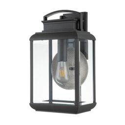 Netlighting Quoizel Byron Outdoor Wall Lantern Graphite with Pewter Reflector IP44 in Grey - thumbnail 2