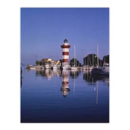 Artery8 John Margolies Harbourtown Lighthouse South Carolina Framed Art Print in Blue - Size: A4 - thumbnail 3