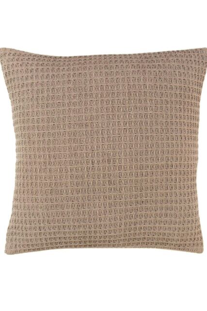 Appletree 'Bruges' Filled Cushion With Geo Waffle Texture in Natural - Size: 43 cm x 43 cm - image 1