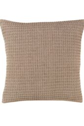 Appletree 'Bruges' Filled Cushion With Geo Waffle Texture in Natural - Size: 43 cm x 43 cm