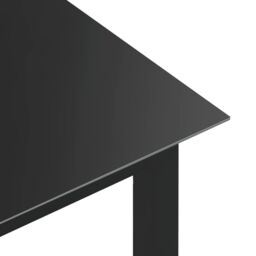 Berkfield Home Garden Table Black 150x90x74 cm Aluminium & Glass - Size: 150 x 90 x 74 cm - thumbnail 4