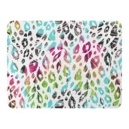 Benjamin Tate Design Multi Coloured Leopard Spots Blanket in Natural - Size: 120 cm x 150 cm - thumbnail 1