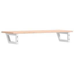 Berkfield Home Basin Shelf Wall Mounted Steel & Solid Wood Oak in Brown - thumbnail 6