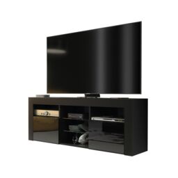 Creative Furniture TV Unit 145cm Modern - Modern Black with High Gloss Doors - thumbnail 3