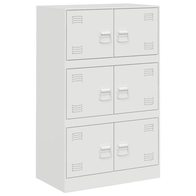 Berkfield Home Sideboard White 67x39x107 cm Steel - Size: 67 x 39 x 107 cm - image 1
