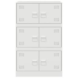 Berkfield Home Sideboard White 67x39x107 cm Steel - Size: 67 x 39 x 107 cm - thumbnail 6