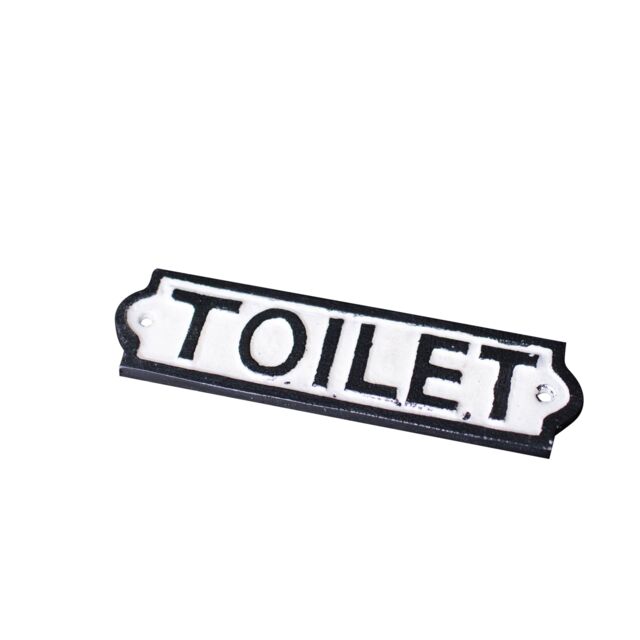 Melody Maison Black & White Metal Toilet Plaque - image 1