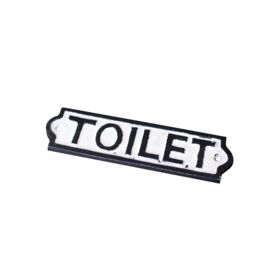 Melody Maison Black & White Metal Toilet Plaque - thumbnail 1
