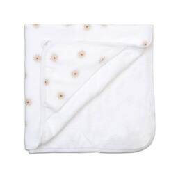 Lulujo Hooded Towel- Daisies in White - thumbnail 2