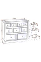 Seconique Corona 4+3+2 Drawer Merchant Chest in Natural - thumbnail 6