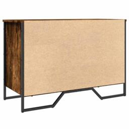 Berkfield Home Shoe Cabinet Smoked Oak 90x38x61.5 cm Engineered Wood - thumbnail 6
