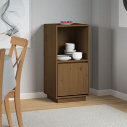 Berkfield Home Sideboard Honey Brown 38x35x80 cm Solid Wood Pine - Size: 38 x 35 x 80 cm