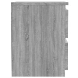 Berkfield Home Bedside Cabinets 2 pcs Grey Sonoma 30x30x40 cm Engineered Wood - Size: 30 x 30 x 40 cm - thumbnail 5