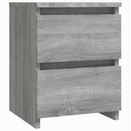 Berkfield Home Bedside Cabinets 2 pcs Grey Sonoma 30x30x40 cm Engineered Wood - Size: 30 x 30 x 40 cm - thumbnail 3