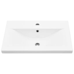 Berkfield Home Sink Cabinet with Built-in Basin Black Oak Engineered Wood - thumbnail 7