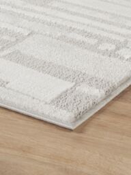 Desire Rugs Hamilton Modern Sheen Area Rug - Blocked Bold Geometric Design in Silver - Size: 200 cm x 290 cm - thumbnail 4